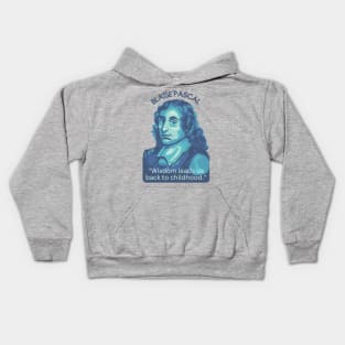 Blaise Pascal Portrait and Quote Kids Hoodie